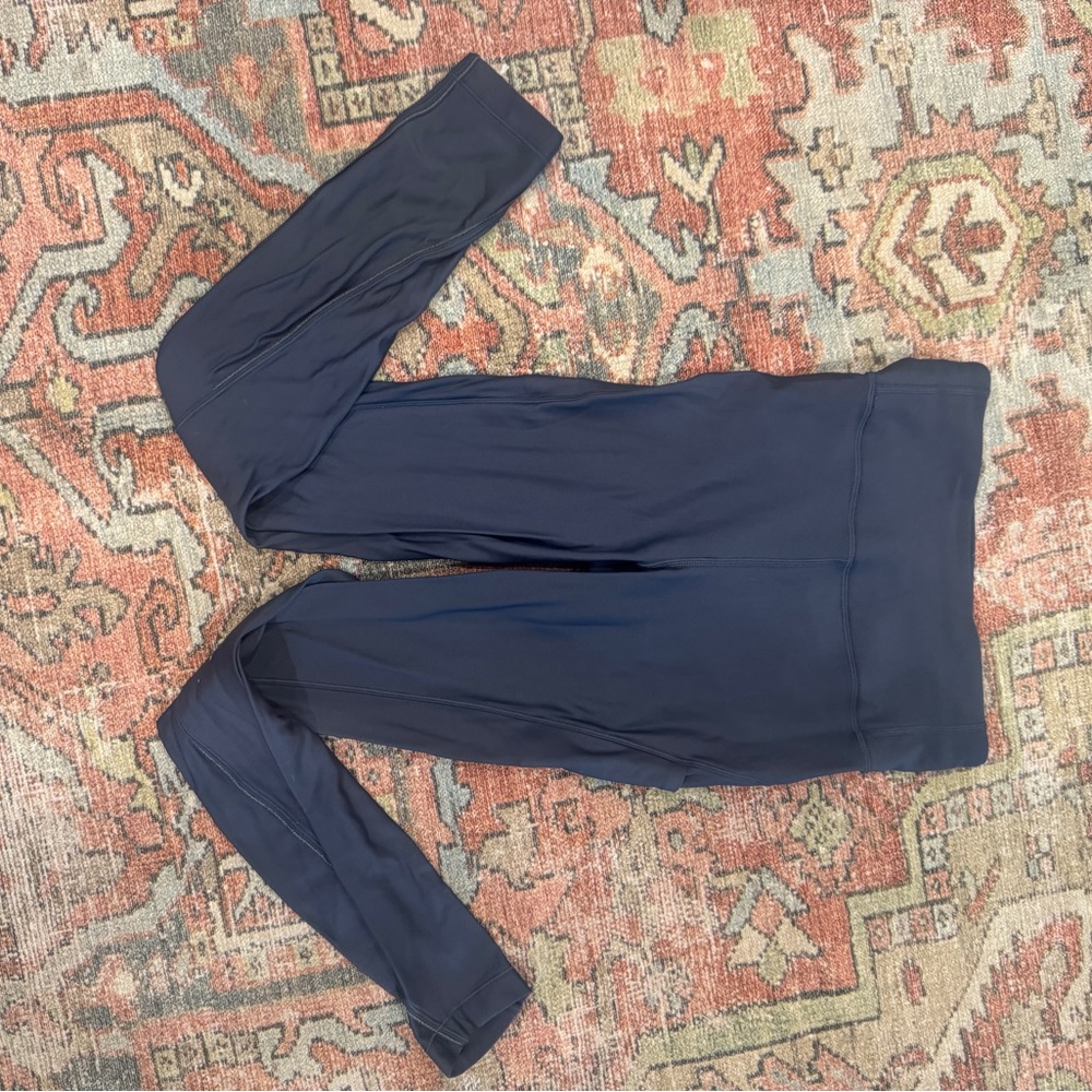 Lululemon Athletica Deep Blue Fleece Lined Leggings